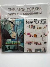 Rare The New Yorker Visits Guggenheim Museum 2 Magnet Set NYC Original Package picture