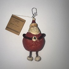 Rare Vintage Primatives By Kathy, Johanna Parker, Santa Claus Ornament , W/tag picture