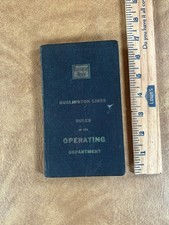 BURLINGTON LINES RULES OF THE OPERATING DEPARTMENT 1951 Manual Book picture