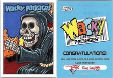 2026 WACKY PACKAGES ALL NEW SERIES ARTIST SKETCH MONSTER GUY by (Fox) Layng 1277 picture