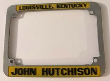 John Hutchinson Motorcycle Dealership Booster License Plate Frame Louisville KY picture