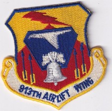 913th Airlift Wing patch US Air Force USAF Cold War era make color picture