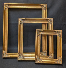 Vintage Ornate Gold Baroque Rococo Picture Frame LOT of 3 Resin Gallery Wall picture