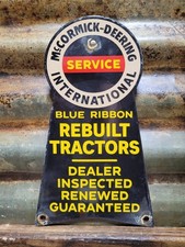 VINTAGE MCCORMICK DEERING PORCELAIN SIGN OLD FARMING TRACTOR DEERE DEALER SALES  picture