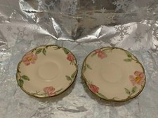 ❤️2 Vintage 1958 Franciscan Desert Rose Saucers picture