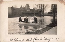 Mt. Clemens flood MI Michigan 1909 RPPC Photo Postcard COPY picture