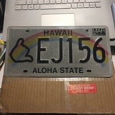 *99 CENT SALE*  2020s Hawaii SHAKA License Plate #EJ196 No Reserve picture