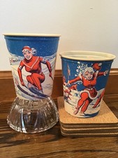 NOS Vintage MCM Frosty Treat Dixie Wax Paper Ice Cream Shake Pint Cup Lot picture