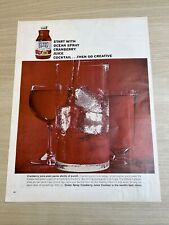 Ocean Spray Cranberry Juice Cocktail Red 1964 Vintage Print Ad Life Magazine picture
