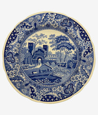 Spode Blue Room Traditions Series Castle Blue/White Round Plate Underglaze picture