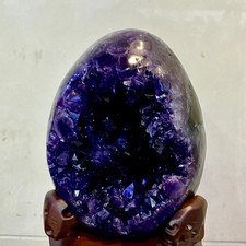 10.3LB  Natural rare amethyst Dinosaur EGG Quartz Crystal Specimen healing+stand picture