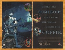 1998 MediEvil PS1 Playstation 1 Vintage Print Ad/Poster Authentic Promo Art 90s picture