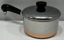 Vintage Revere Ware 1.5 QT Quart Sauce Pan Copper Clad Bottom With Lid - F 16 S picture
