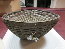 Longaberger Deep Brown Large Triangle Basket Set picture
