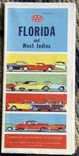 1956 Road Map Florida & Cuba West Indies  picture