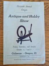 1961 Program 11th Antique & Hobby Show Oregon, Illinois Women's Club picture