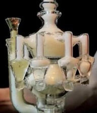 Eight fab egg Helix rig Hookah heart recycle matrix tire Glass bong Water pipes picture
