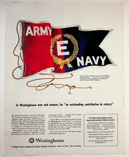 Westinghouse 1942 Original Army Navy Print Advertisement 10x13 WWII picture