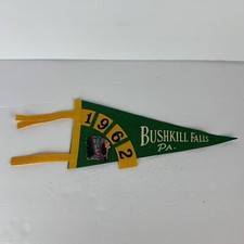 Vintage 1960’s Souvenir Pennant 1962 Bushkill Falls PA Felt Pennsylvania picture