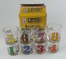 1977 Vintage 8 Piece ZIGGY Federal Glassware Set Original Box Numbers picture