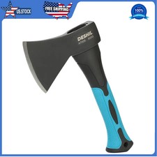 10 Inch Outdoor Camping Hatchet Axe with Sheath Fiberglass Handle Blue picture