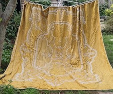 Large antique Victorian curtain silk damask country house hanging  240 x 250 cm picture