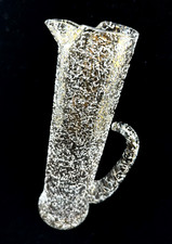 Vintage GOLDEN JEWELS Splatter MARTINI Pitcher WEST VIRGINIA GLASS Specialty MCM picture