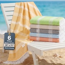 Casa Platino Pool Towels Set of 6, Turkish-Style 39