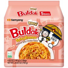 Samyang Buldak Rose Ramen 5-Pack Creamy Spicy Korean Instant Noodles picture