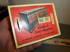 Vintage Colliers Encyclopedia Collectors Bank, no key, nice colors & graphics picture