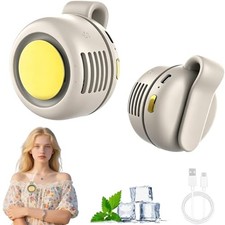Clip On Fan,Portable Wearable Bladeless Fan,USB Rechargeable 360° picture