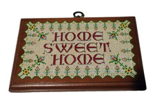 Vtg. Home Sweet Home Wall Plaque 8.5