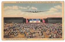 Long Beach California c1940's Douglas Aircraft Black-Out Plant, B-19 Bomber picture
