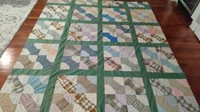 Vintage Homemade/HandPieced Bow Tie Patchwork Quilt Top (TOP ONLY) 86