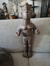 FINE OLD IBIBIO FATTENING HOUSE FIGURE STATUE SCULPTURE HAND CARVED AFRICAN picture