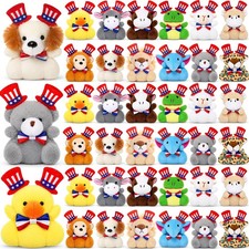 36 Pcs 250Th Anniversary Mini Stuffed Animal Bulk,Patriotic Small Stuffed, 4Th o picture