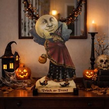 Boardwalk Originals 18”x 10” Trick or Treat Witch by Bonnie Barrett Hand Signed picture