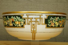 Vintage China Heinrich H&C Selb Bavaria Porcelain Fruit Bowl Peaches Pears picture