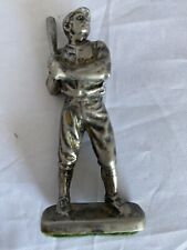 Vintage Pewter Baseball Boy with Bat 3” picture