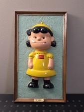 Peanuts Lucy Vintage Framed Wall Mounted Plastic Figurine Cartoon 3D Plaque picture