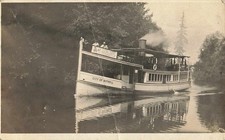 c1900 City of Bothell Steamer RPPC Lake Washington Early Ferry Boat Photo picture
