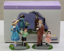 Dept. 56 Original Snow Village Easter Dressed In Our Easter Best 2 Figurine Set picture