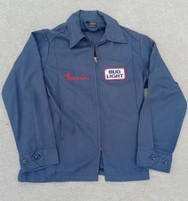 VTG Bud Light Anheuser-Busch Unitog USA Work Jacket 40R stitched Union made  picture