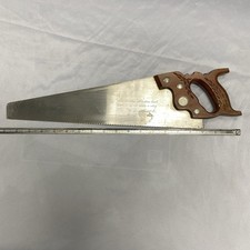 Vintage E.C. Atkins No. 65 Hand Saw Perfection Silver Steel Carved Handle USA picture