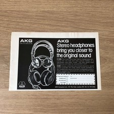 GRAM218 MAGAZINE ADVERT 5X8 AKG K140S HI-FI HEADPHONES picture