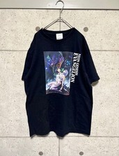 Evangelion Vintage T-Shirt XL Black Shinji & Rei Yoshiyuki Sadamoto Artwork Rare picture