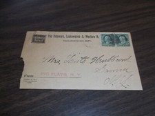 1902 LACKAWANNA RAILROAD DL&W USED COMPANY ENVELOPE BIG FLATS NEW YORK picture