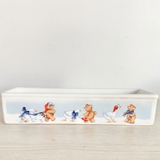 Vintage 1988 House of Lloyd Quacker Dish Christmas Bear Goose Cracker Tray 54-69 picture