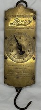 Vintage Larro Farm Sure Milk Brass Hanging Scale Dairy Farm Advertising. picture