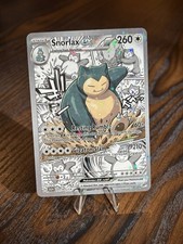 Snorlax Ex Pokemon PokeDIY Star Holo Anime Custom Fan Art Card Rare Non TCG picture